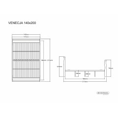 Łóżko Venecja - VENECJACA140