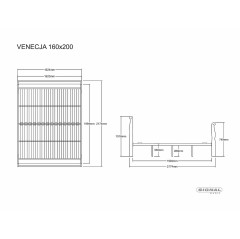 Łóżko Venecja - VENECJACA160