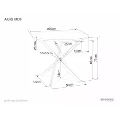 Stół Agis - AGISORC90