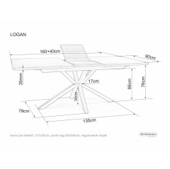 Stół Logan - LOGANORC160