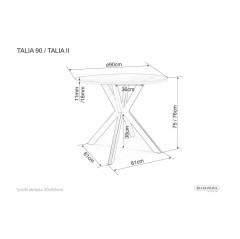 Stół Talia - TALIASZC90