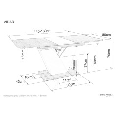 Stół Vidar - VIDARDCTK140