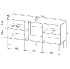 HOLE KOMODA 152 biały mat/ biały mat