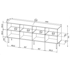 HOLE KOMODA 190 biały mat/ biały mat