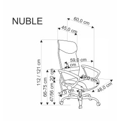 NUBLE fotel obrotowy czarny (1p1szt)