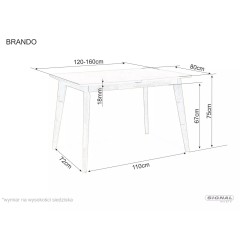 Stół Brando - BRANDOD120