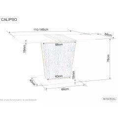 Stół Calipso IN - CALIPSOBMDW110IN