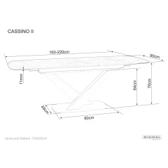 Stół Cassino II Ceramic - CASSINOGB160