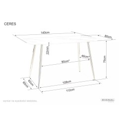 Stół Ceres - CERESBZL140