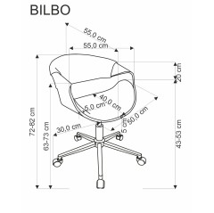 BILBO fotel gabinetowy czarny / orzechowy (1p1szt)