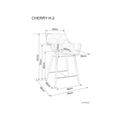 Półhoker Cherry H-2 Velvet - CHERRYH2CC