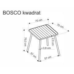 BOSCO stół kwadrat biały (1p1szt)