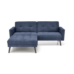 CORNELIUS sofa rozkładana z funkcją narożnika niebieska (1p1szt)