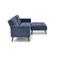 CORNELIUS sofa rozkładana z funkcją narożnika niebieska (1p1szt)