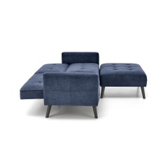 CORNELIUS sofa rozkładana z funkcją narożnika niebieska (1p1szt)