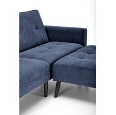 CORNELIUS sofa rozkładana z funkcją narożnika niebieska (1p1szt)