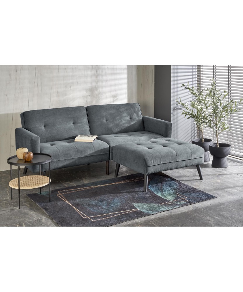 CORNELIUS sofa rozkładana z funkcją narożnika popiel (1p1szt)