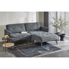 CORNELIUS sofa rozkładana z funkcją narożnika popiel (1p1szt)