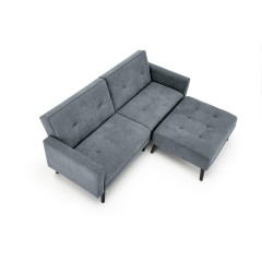 CORNELIUS sofa rozkładana z funkcją narożnika popiel (1p1szt)