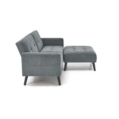 CORNELIUS sofa rozkładana z funkcją narożnika popiel (1p1szt)