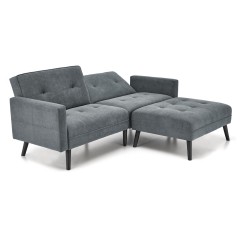 CORNELIUS sofa rozkładana z funkcją narożnika popiel (1p1szt)