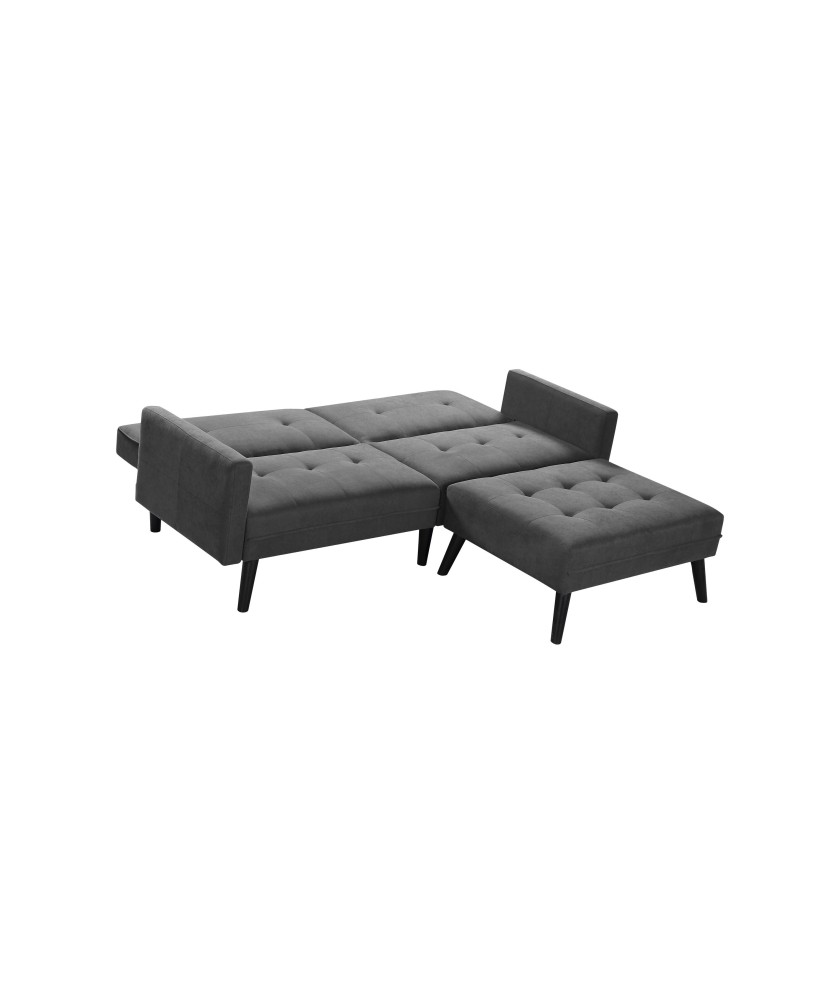 CORNER sofa rozkładana z funkcją narożnika popiel (2p1szt)