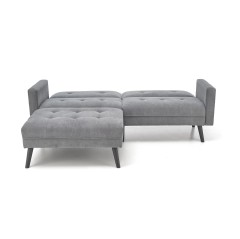 CORNER sofa rozkładana z funkcją narożnika popiel (2p1szt)