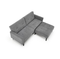 CORNER sofa rozkładana z funkcją narożnika popiel (2p1szt)