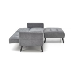 CORNER sofa rozkładana z funkcją narożnika popiel (2p1szt)