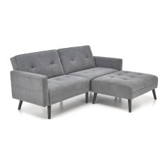 CORNER sofa rozkładana z funkcją narożnika popiel (2p1szt)