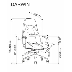 DARWIN fotel gabinetowy cappuccino (1p1szt)